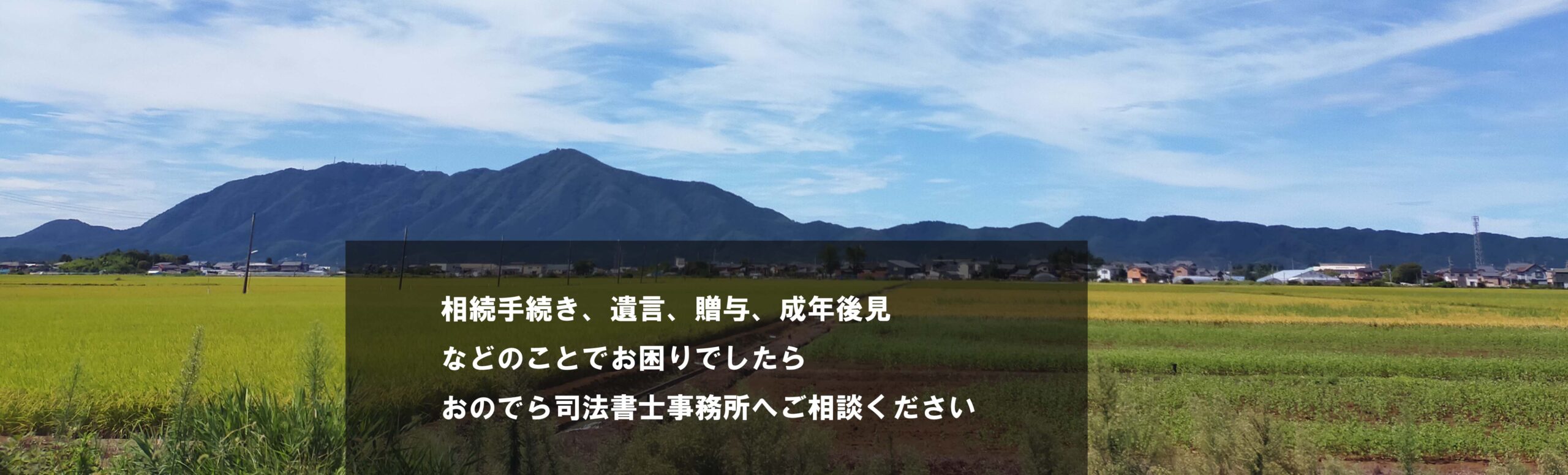 相続手続き、遺言、贈与、成年後見などのことでお困りでしたらおのでら司法書士事務所にご相談ください。